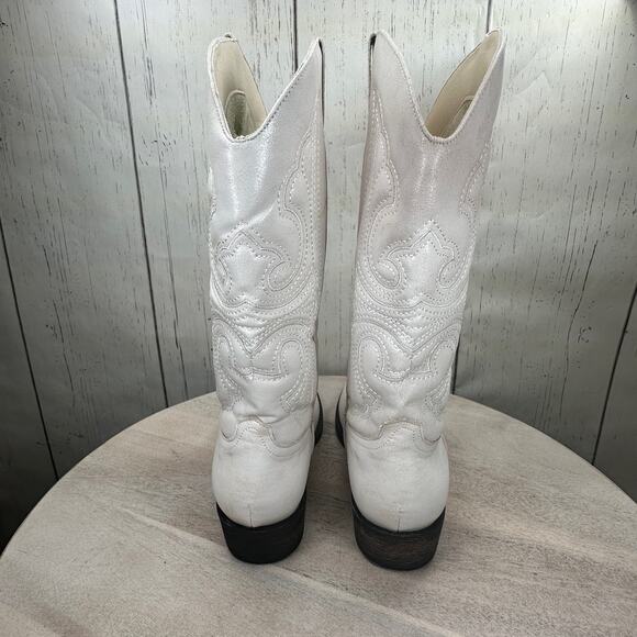 Coconuts by Matisse Dusty Womens Western Boots Size 8.5 Ivory Pull On Boots - Picture 4 of 13